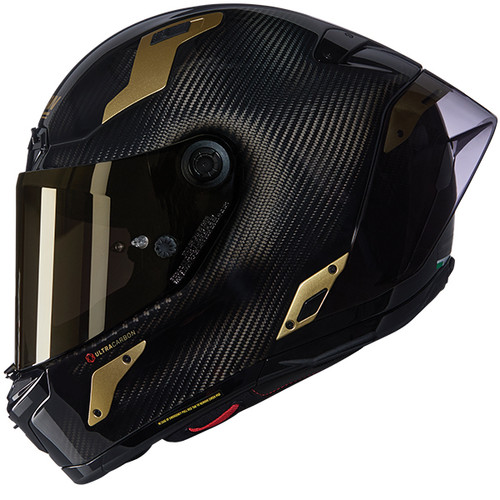Nolan X-804 RS Ultra Carbon AUREO 330 Sport Full Face Helmet Sporty Race Track Spoiler Lightweight Motorcycle Motorbike Track Race Racing Aerodynamic Supersport Sportbike Bike Made in Italy