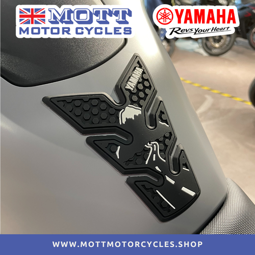 Yamaha HDR Heavy Duty Middle Centre Rubber Tank Pad Tracer 7 21-24 | Tracer 9 / GT 21-25 Sport Touring Mountain Tree Road to Fuji Genuine Accessory Stick On Mid Scratch Zip Dull Paint