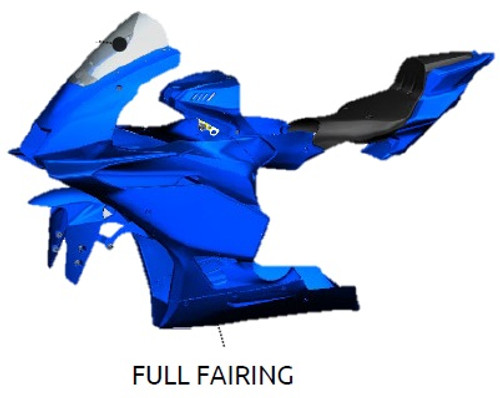 GYTR Yamaha Race Cowling Set includes Seat R9 2025> Track Racing Use Circuit Off Road Supersport Sport Competition Genuine Yamaha Technology Racing Official Fairing