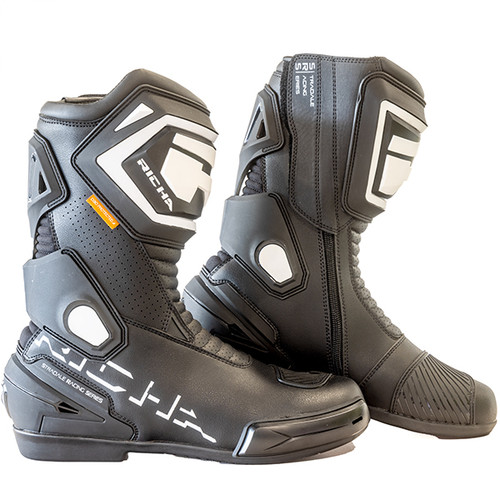 Richa Stradale Sport Black White Boots Motorcycle Mens Long Race Lightweight Breathable CE Protection Road Riding Safety