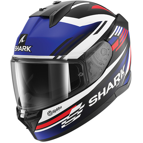 Shark D-Skwal 3 Firstlap Black White Blue Red Mat KBR Helmet Full Face Motorcycle Motorbike Commuting Touring Pinlock Vented Micro Buckle Safety ECE 22.06 Approved