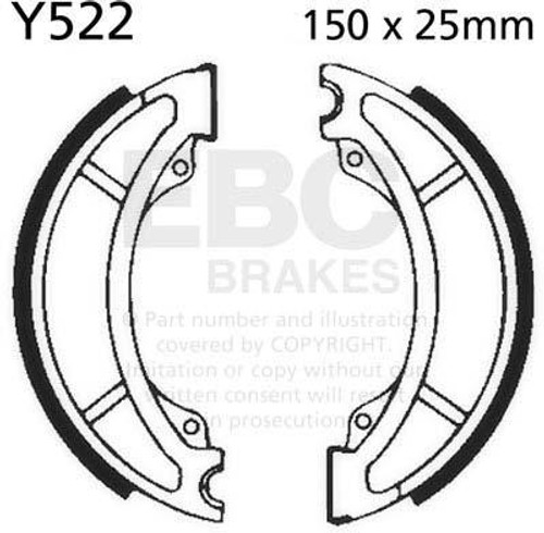 EBC Brake Shoes Y522 Motorcycle Motorbike Bike Scooter Moped Vehicle Braking Calliper Stop Wear Tear