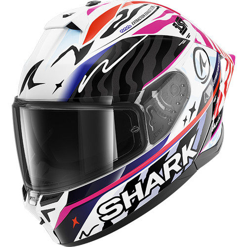 Shark Skwal Cup Speed Fancy White Black Orange WKO Sport Full Face Helmet Motorcycle Motorbike Racing Spoiler Aerodynamic Graphic Comfort Safety ECE 22.06 CE
