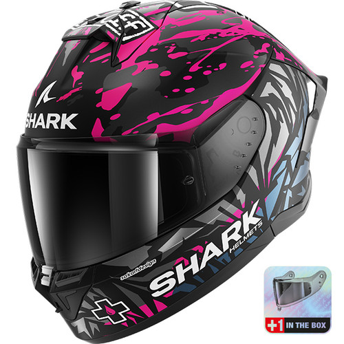Shark Skwal Cup Redding Muc Off Pink Violet Black Mat KVB Sport Full Face Helmet Motorcycle Motorbike Racing Spoiler Aerodynamic Graphic Comfort Safety ECE 22.06 CE