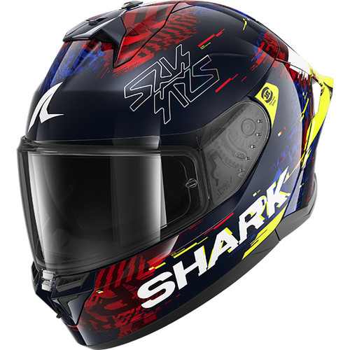 Shark Skwal Cup SPEED-VIB Blue Red Yellow BRY Sport Full Face Helmet Motorcycle Motorbike Racing Spoiler Aerodynamic Graphic Comfort Safety ECE 22.06 CE