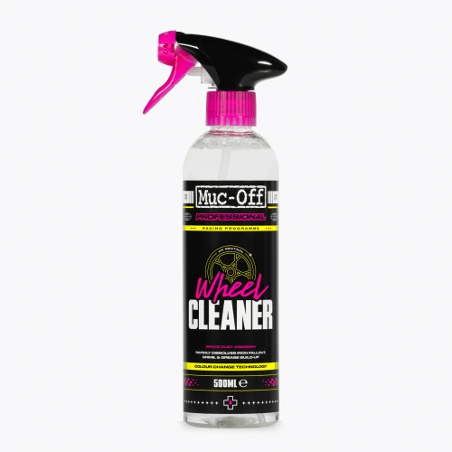 Muc-Off Motorcycle Wheel Cleaner Brake Dust pH Neutral Spray 500ml Maintenance Cleaning Bike Scooter Moped Colour Changing Dirt Grime