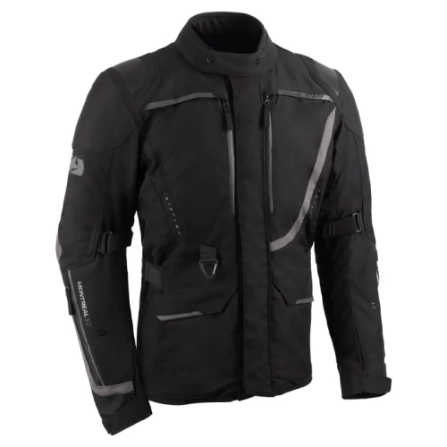 Oxford Montreal 5.0 Dry2Dry Waterproof Mens Textile Jacket Stealth Black Long Commuting Touring Adventure Travel Motorcycle Motorbike Scooter Moped Mid Budget