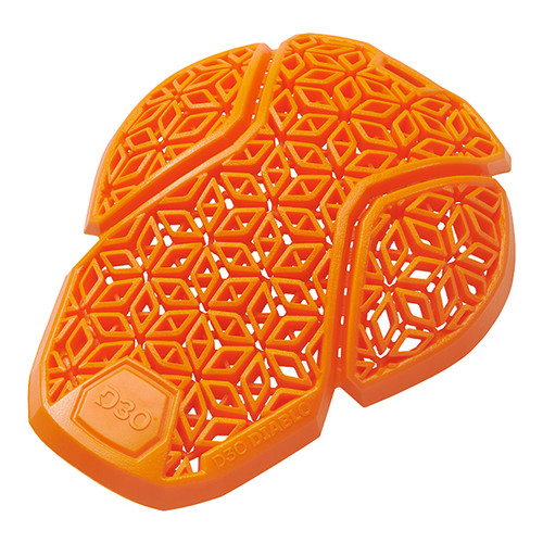 D3O Diablo Level 2 shoulder protector featuring an ultra-lightweight, breathable and flexible design with advanced impact absorption, ergonomic shaping and CE-certified protection for motorcycle riders.