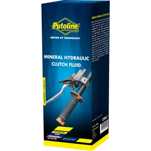 Putoline Hydraulic Clutch Fluid formulated for motorcycle hydraulic clutch systems, providing protection against wear and oxidation while being suitable for Magura and other mineral oil clutch applications.