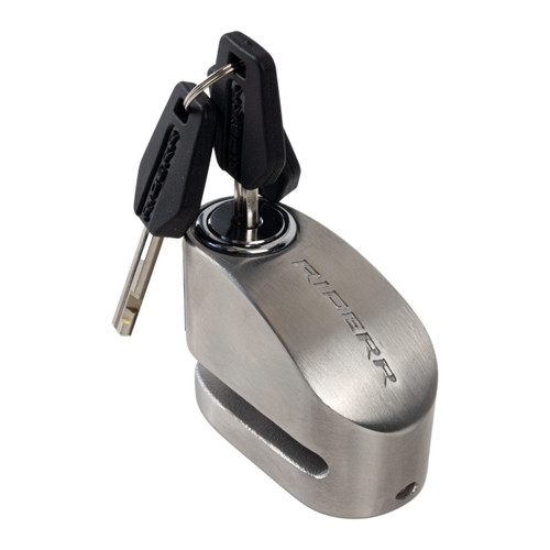 RIDERR Micro Lock motorcycle security lock, compact and lightweight anti-theft lock designed to provide convenient additional security for motorcycles and scooters when parked.