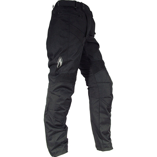 Richa Everest men's motorcycle trousers in black, protective textile riding pants with waterproof construction, thermal lining, D3O knee protection and adjustable fit for comfortable all-weather touring.