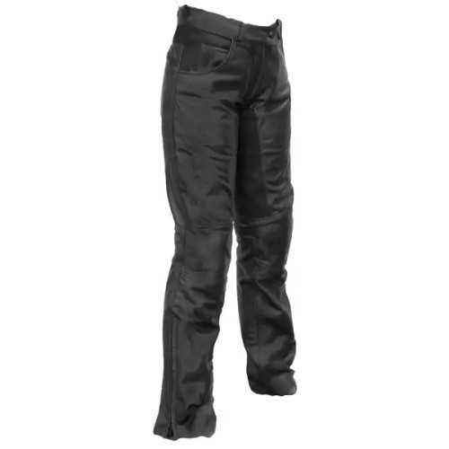 Richa Carolina Leather Black Ladies Motorcycle Trousers