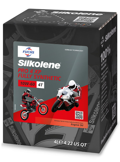 Silkolene Pro 4 10W-60 XP Fully Synthetic 4L Motorcycle Oil