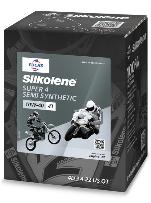 Silkolene Super 4 10W-40 XP Semi Synthetic Oil 4L Motorcycle Oil