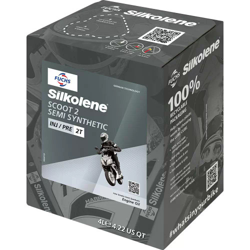 Silkolene Scoot 2 Low Smoke Semi Synthetic Oil 4L Scooter Oil