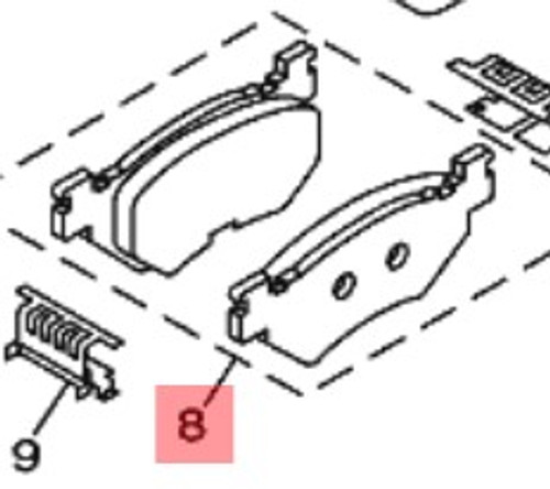 Genuine Yamaha Brake Pad Kit 2 XP 500 Tmax YP 400 Majesty | EBC No. SFA408 5RUW00460000 > to > 5RU258060000