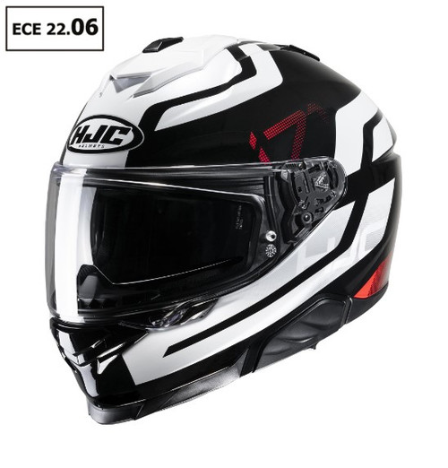 HJC i71 Enta MC1 Red White Black Gloss Motorcycle ECE 22.06 Helmet Approved Biking Biker Motorbike Scooter Moped