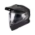 MT Track SV Pure adventure motorcycle helmet in Matt Black, featuring a durable HIRP (High Impact Resistant Polymer) shell with an aerodynamic peak, integrated retractable sun visor, Pinlock® MaxVision-ready clear visor, advanced ventilation system, removable and washable comfort lining, Bluetooth intercom compatibility, micrometric buckle fastening, and ECE 22.06 safety certification for on-road and adventure riding