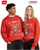 Yamaha Unisex XMAS Sweater 2027 in red, festive Christmas jumper featuring a Yamaha-themed reindeer motorcycle graphic, snowflake design, ribbed cuffs and hem, and soft French terry fabric.