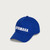 Yamaha Adult Essentials Cap in blue, unisex cotton baseball cap with adjustable strap, classic Yamaha branding, ventilation holes and 3D printed Yamaha logo.