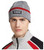 Yamaha Adult Pulse Beanie in Revs grey, red and black, unisex knitted winter hat made from 100% acrylic with a vertical knit design and Yamaha rubber badge logo.