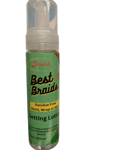 Foaming Formula for Easy Application: Spreads evenly over braids without dripping or buildup.
Smooths and Tames Flyaways: Creates a sleek, professional finish for any braided style.
Moisture-Rich Conditioning: Helps prevent dryness and breakage during extended wear.
Non-Flaking, Non-Sticky Hold: Maintains style integrity without stiffness or residue.
Promotes Healthy Hair: Enriched with plant-based oils and proteins to strengthen strands.
Ideal for Protective Styles: Supports scalp health and reduces tension-related stress.
Quick-Dry Technology: Speeds up styling time while locking in shine.