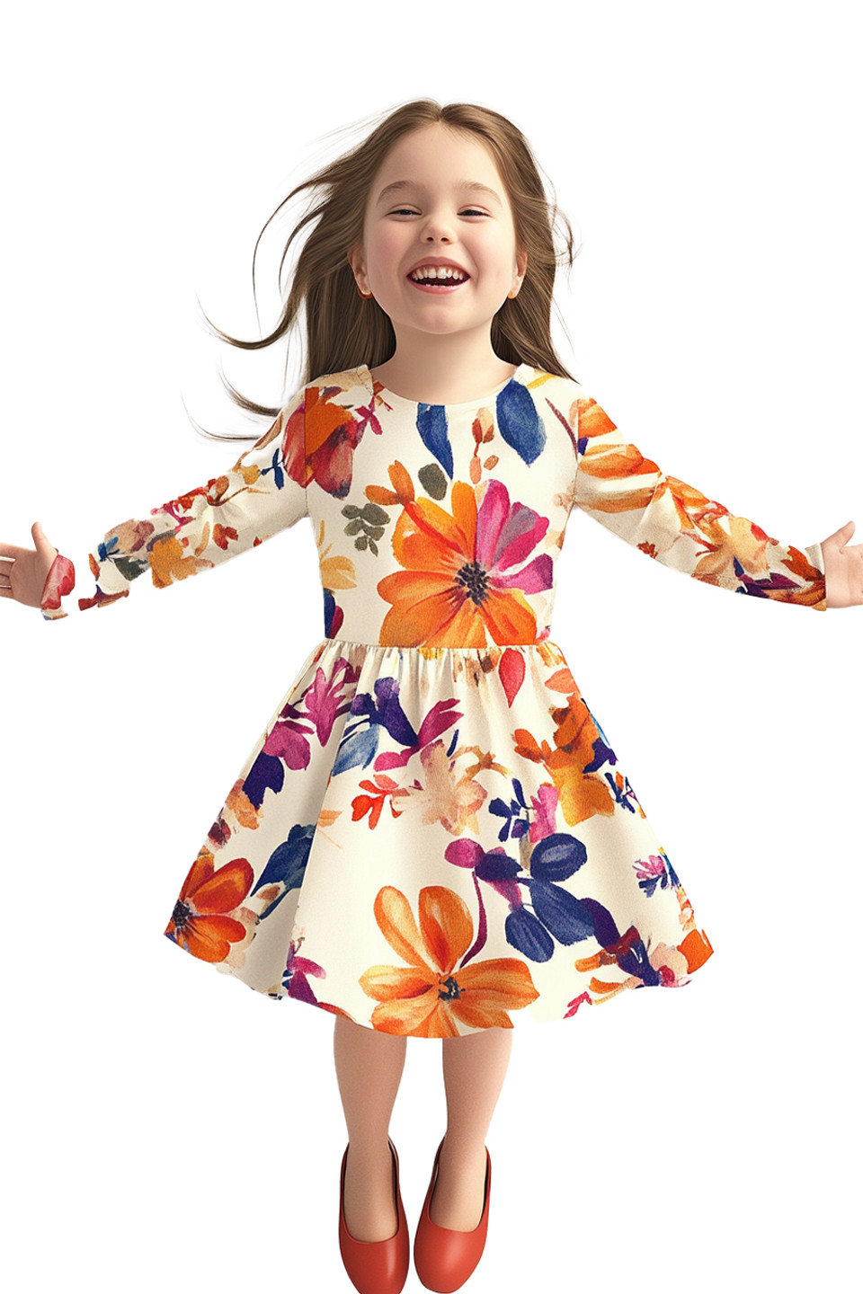 Girls' and Toddler Short Sleeve Casual Printed Dresses
