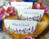 Foxgloves and Lupin Wildflower Folded Place Cards