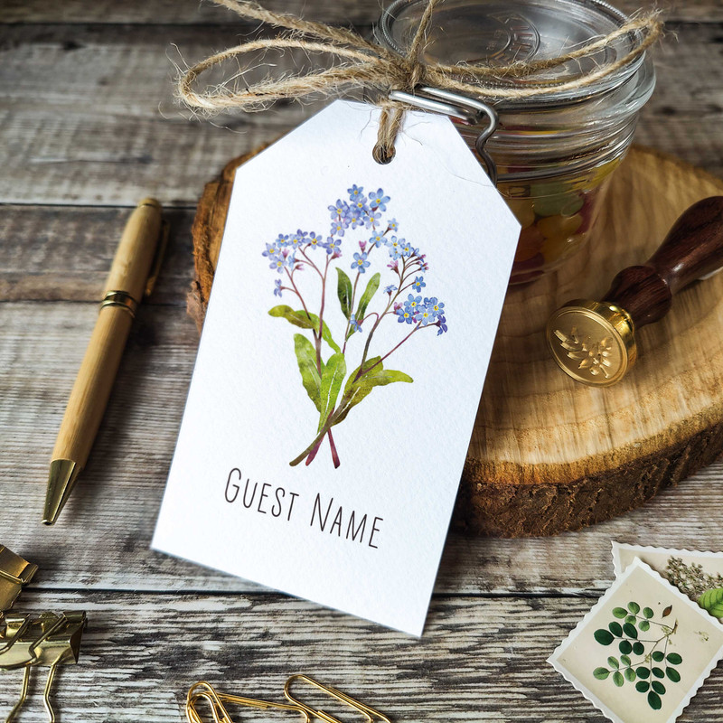 Wildflowers (different) Luggage Tag Name Cards