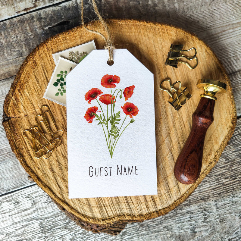 Wildflowers (different) Luggage Tag Name Cards