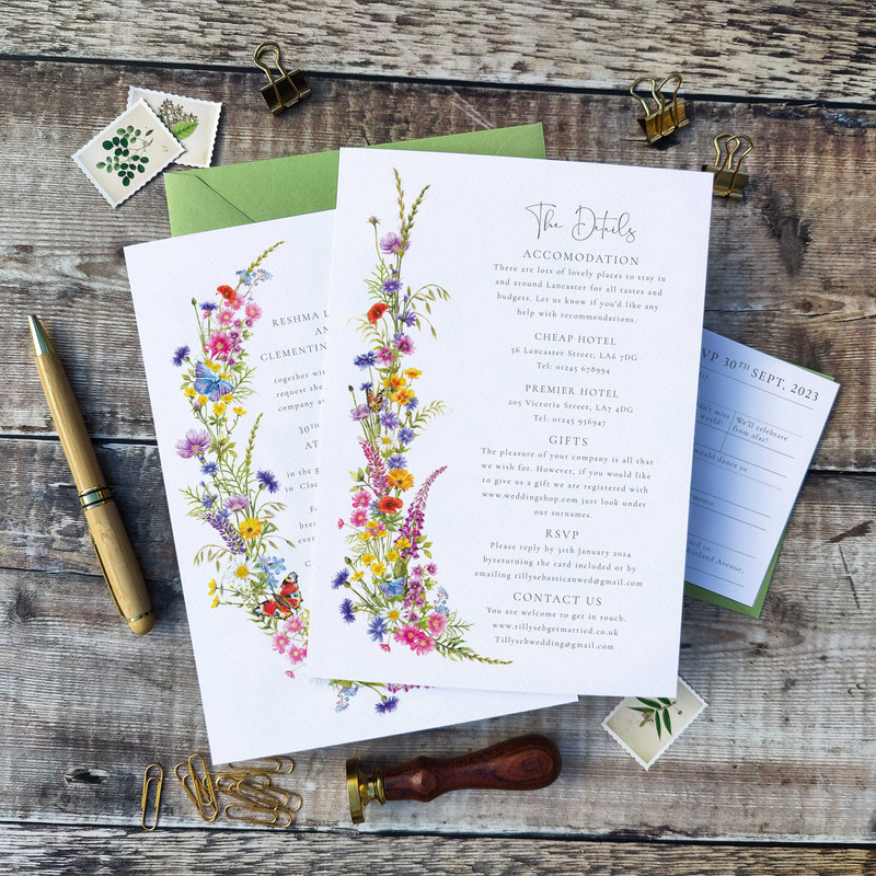 Wild Meadow Oval Large Invitations