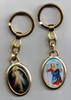 Divine Mercy and Saint Christopher Double Sided Key Chain