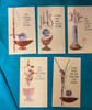 Liturgical Symbols Holy Card Set - set of 5 - Vintage