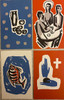 Bold Color Liturgical Symbol Holy Card Set of 4 cards