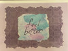 One-of-a-kind hand-painted notecard with envelope -shades of purple "feel better"