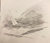 Sailboat sketch by Joseph Matose 15"x 17" 