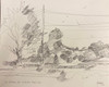 Oliphant Lane sketch by Joseph Matose 15"x 17" 