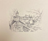 Quaint village sketch by Joseph Matose 8"x 11"