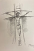 Crucifix sketch by Joseph Matose 12"x 9"