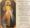 Gold accented Vintage Divine Mercy holy card