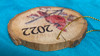 2022 Christmas Ornament on Real wood with Red Cardinal