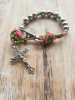 Kolbe & Co. - Clip & Carry One Decade Rosary - Green/Hot Pink