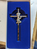 Praying Boy Cross--Silver on Silver-6 inches