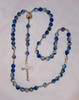 Blue Bead With Silver Spacer Rosary