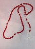 Transparent Red Plastic Rosary