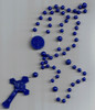 Blue Plastic Break Away Rosary with Saint Benedict Medal