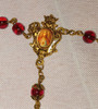 Transparent Red and Gold Rosary