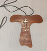 Tau Cross with Small Silver Crucifix Medal Necklace