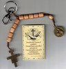 Franciscan Olive Wood One Decade Rosary Key Chain with San Damiano Crucifix and Saint Francis and Saint Anthony Medal back