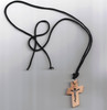 Olive wood pendant necklace with Jesus cut out (made by Christians in the Holy Land)